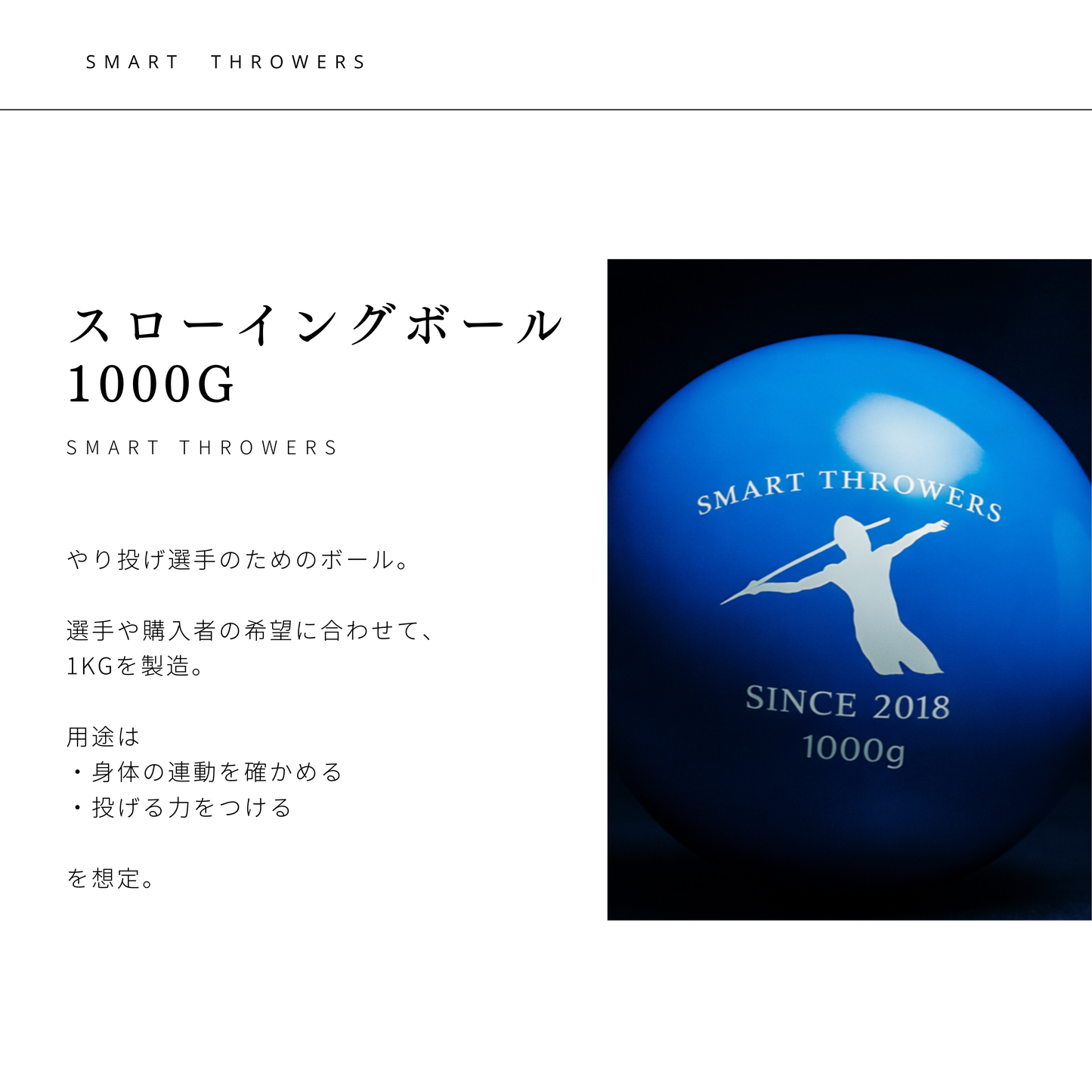 13.Smart Throwers スローイングボール（1,000g)