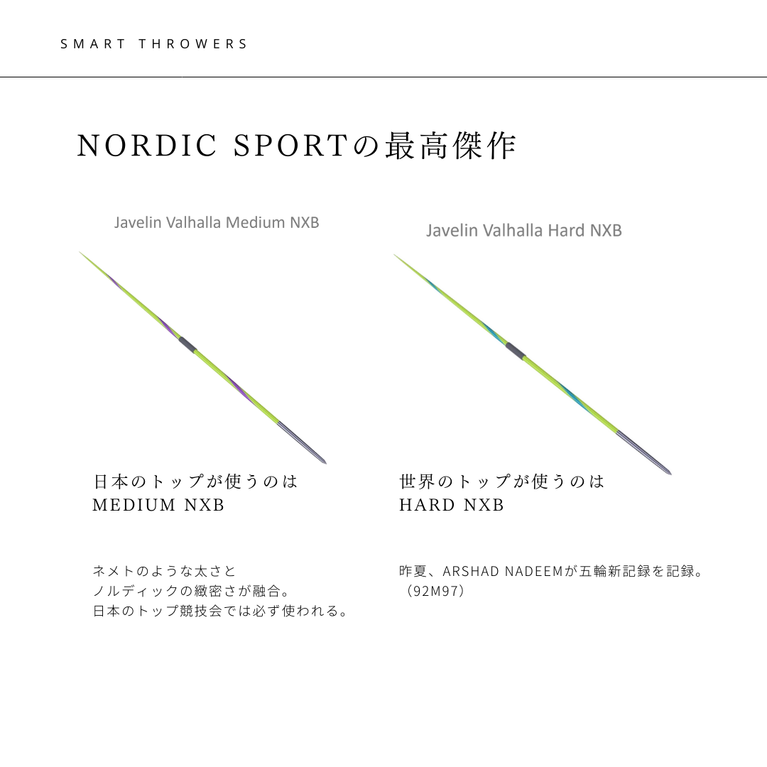 4.やり投げ やり ノルディック ヴァルハラ 800 ミディアム NXB （男子用）JAAF検定済み